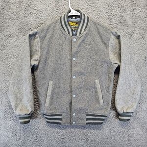 Tokyo Disneyland Varsity Jacket Men Size Medium Gray Mickey Mouse Embroidered